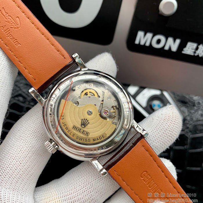 ROLEX勞力士 三針單曆 全自動進口機械 316L精鋼表殼 錶帶 男士腕表  wssb4155